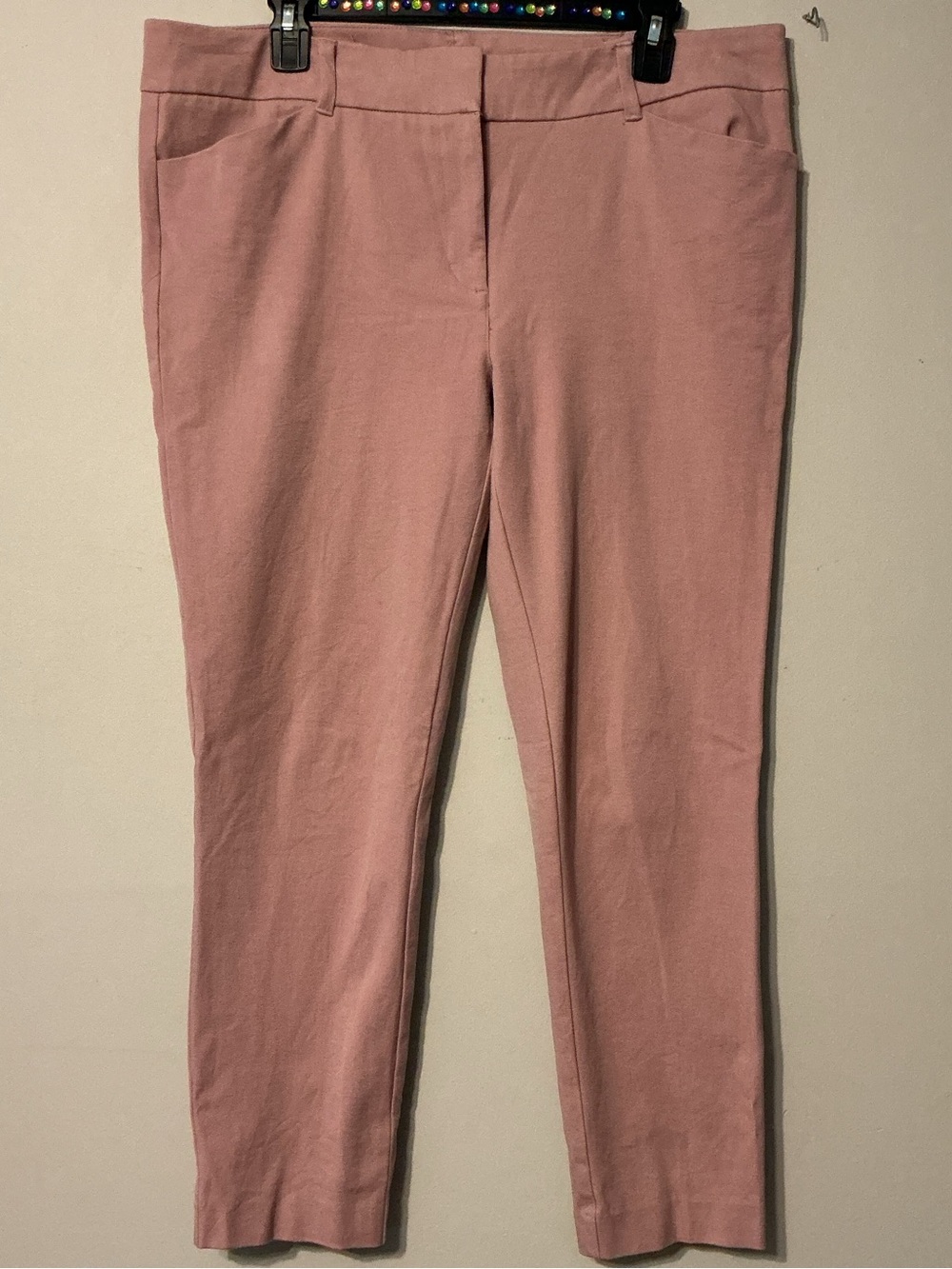 New York & Company Dusty Mauve Stretch Ankle Jeans